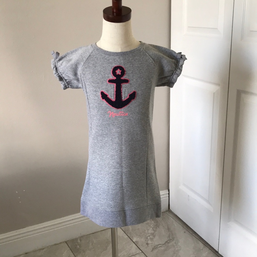 New-NAUTICA Girls Short Sleeve Fashion Sweeatshirt Dress | 5